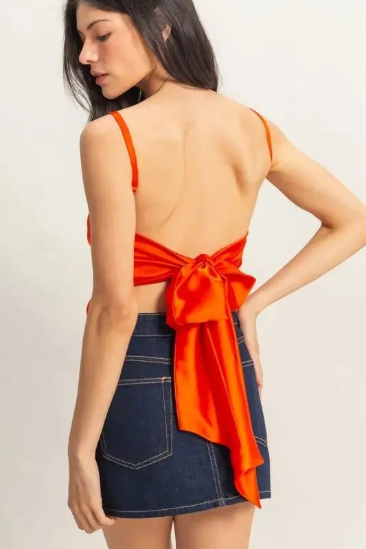 HYFVE Satin Back Tie Detail Cami for Elegant Looks - Love Salve